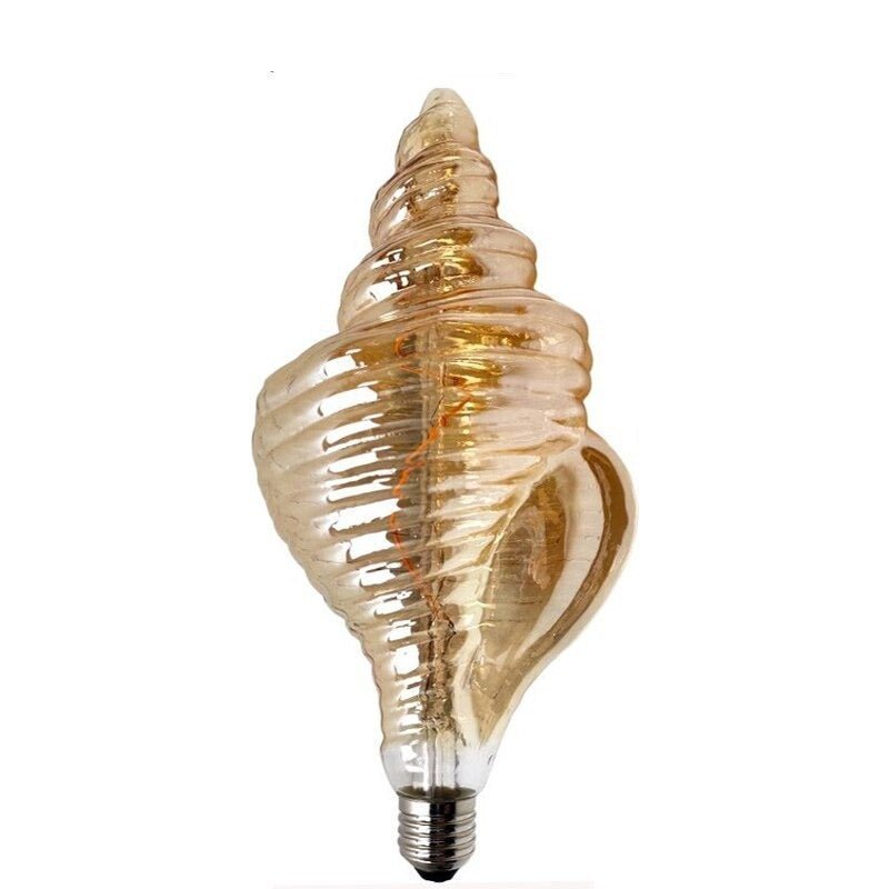 Ampoule industrielle Edison avec coquillage de mer géant - Style Industriel.co