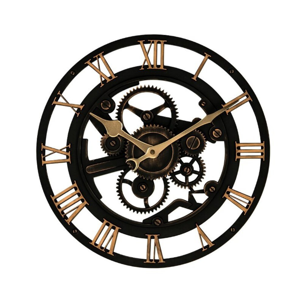 Horloge Industrielle à Rouages Métalliques - Style Industriel.co