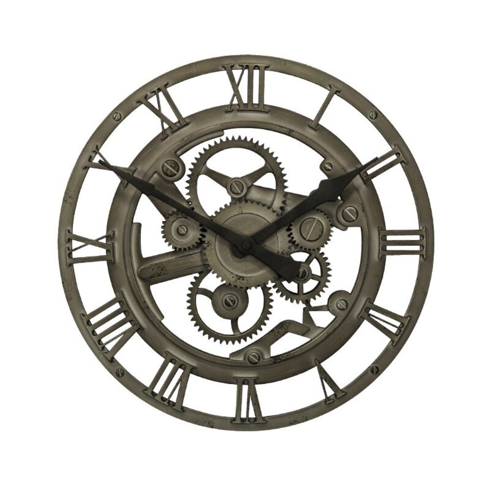 Horloge Industrielle à Rouages Métalliques - Style Industriel.co