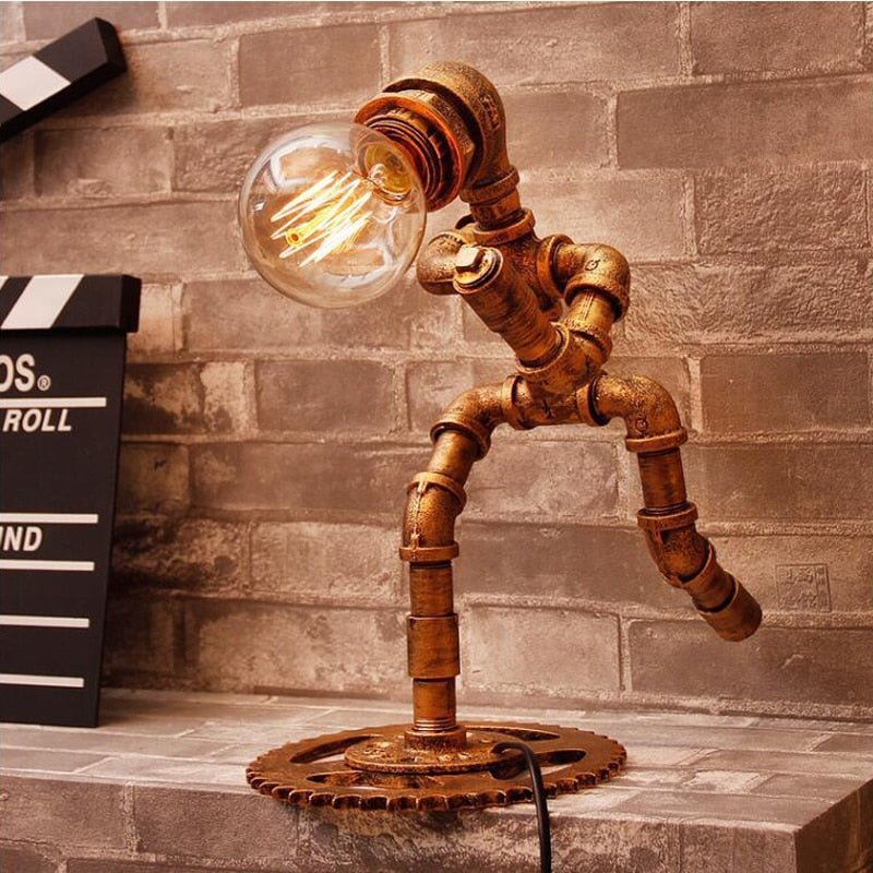 Lampe de Chevet Industrielle Tuyauterie Originale - Style Industriel.co