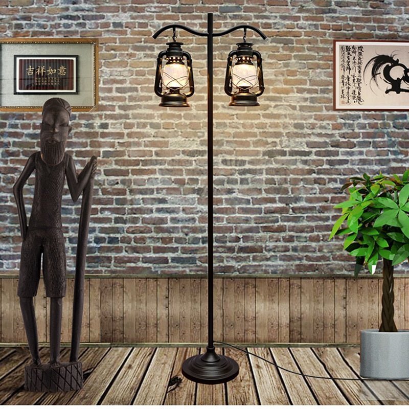 Lampe Industrielle Lanterne sur Pied - Style Industriel.co