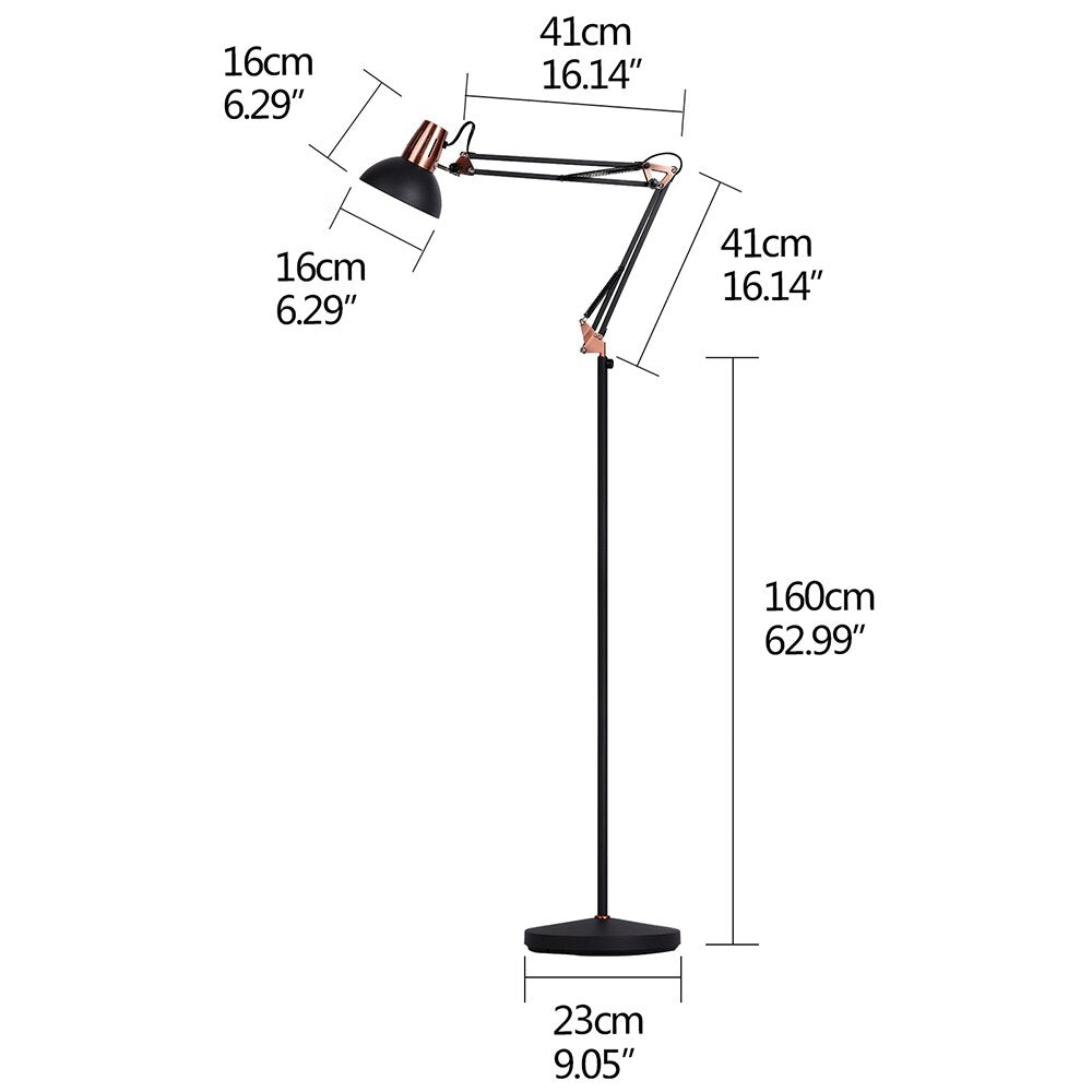 Lampe Industrielle sur Pied Articulable - Style Industriel.co