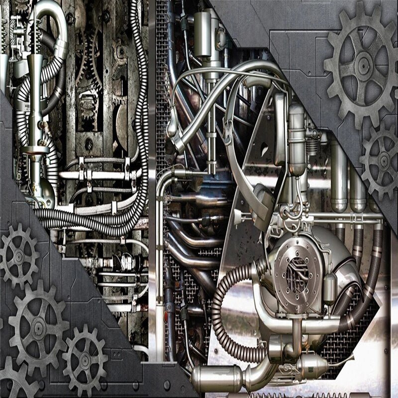 Papier peint industriel Machines et Fabrication - Style Industriel.co