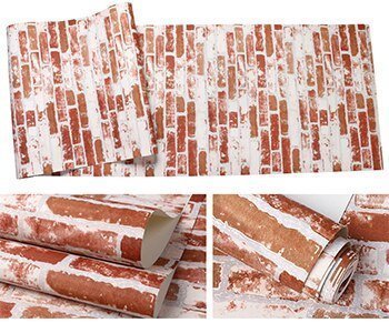 Papier Peint Style Industriel "Briques Rouge Clair" - Style Industriel.co