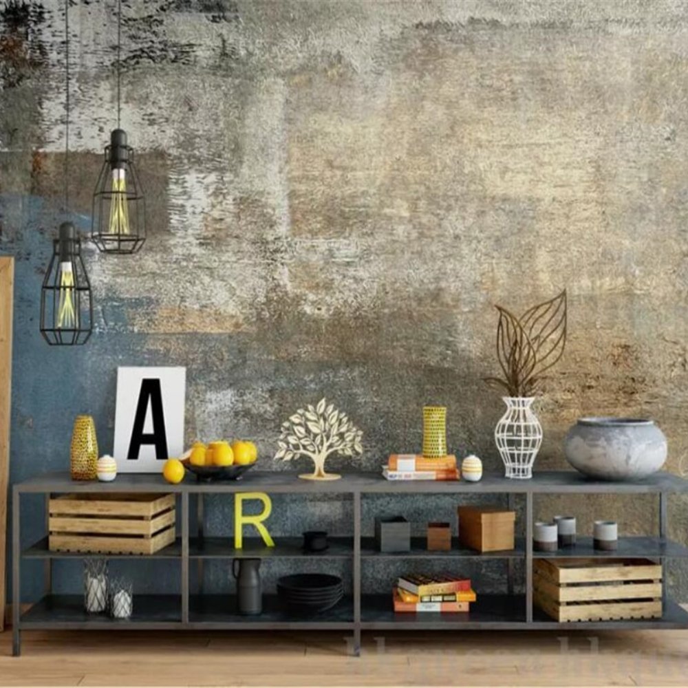 Papier Peint Style Industriel "Peinture Vieillie" - Style Industriel.co