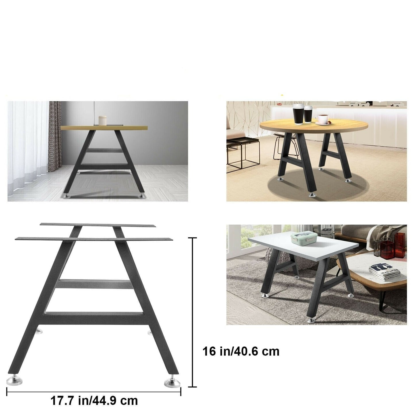Pieds de table industriels en métal en forme de A - Style Industriel.co