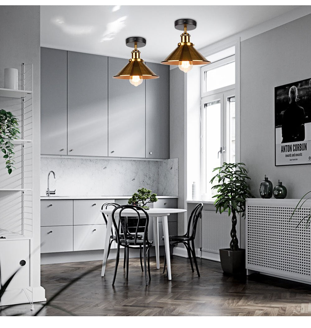 Plafonnier Industriel Design Or - Style Industriel.co
