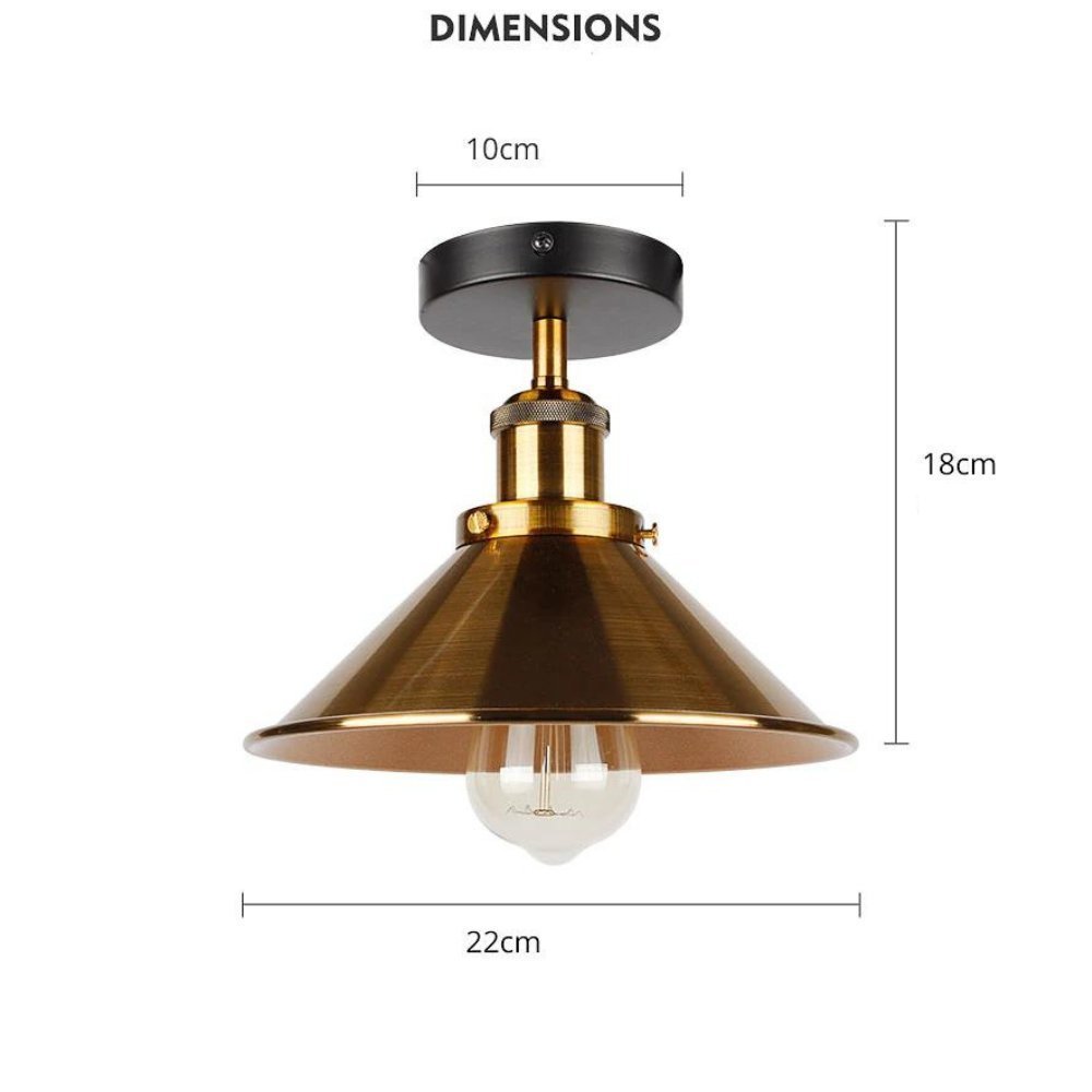 Plafonnier Industriel Design Or - Style Industriel.co
