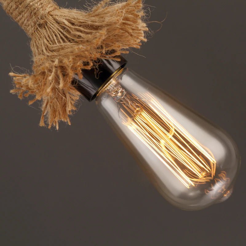 Suspension Industrielle Corde Mono Ampoule - Style Industriel.co