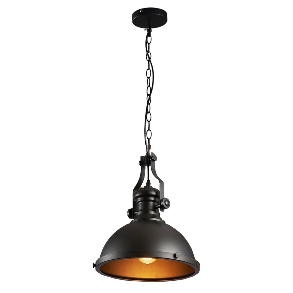 Suspension Industrielle Noire Rétro - Style Industriel.co