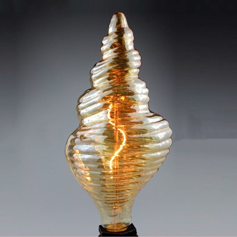 Ampoule industrielle Edison avec coquillage de mer géant - Style Industriel.co