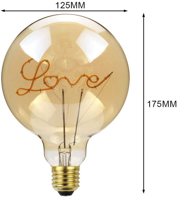 Ampoule Industrielle "Love" G125 - Style Industriel.co