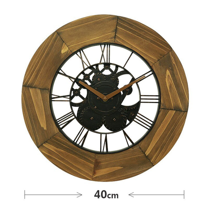 Grande Horloge Industrielle Bois & Métal - Style Industriel.co