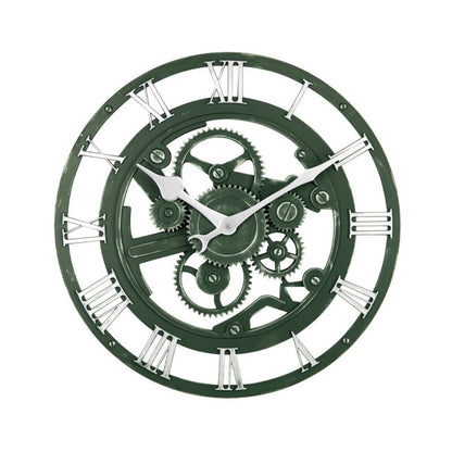 Horloge Industrielle à Rouages Métalliques - Style Industriel.co