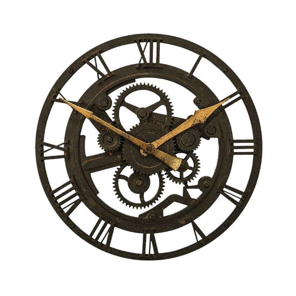 Horloge Industrielle à Rouages Métalliques - Style Industriel.co