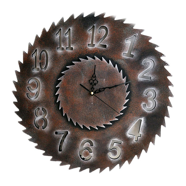 Horloge Industrielle Métal Rouillé - Style Industriel.co