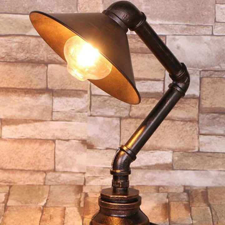Lampe de Chevet Industrielle Tuyauterie Noire - Style Industriel.co