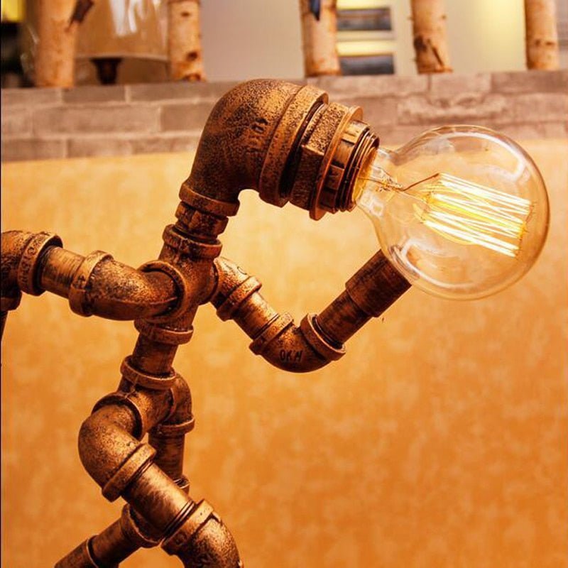 Lampe de Chevet Industrielle Tuyauterie Originale - Style Industriel.co