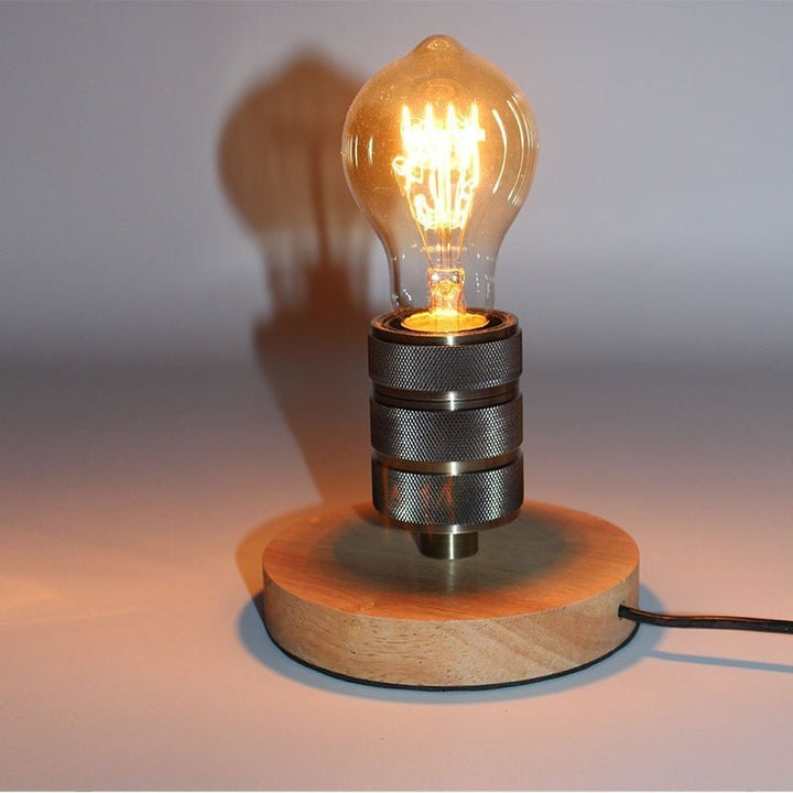 Lampe de Chevet Industrielle Vintage en Bois et Aluminium - Style Industriel.co
