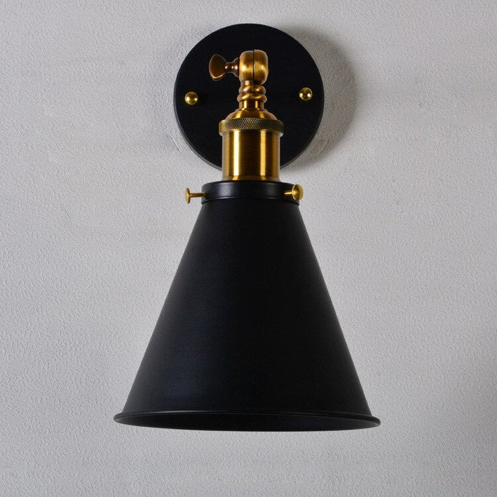 Lampe de Chevet Murale Industrielle Noire & Or - Style Industriel.co