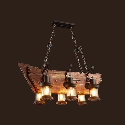 Lustre Industriel Bois En Forme De Bateau - Style Industriel.co