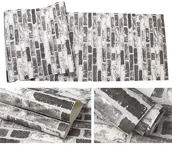 Papier Peint Style Industriel "Briques Blanches et Grises" - Style Industriel.co