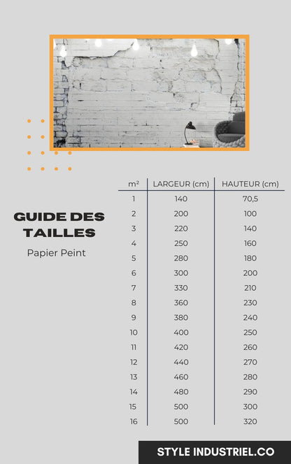 Papier Peint Style Industriel "Parpaings Blancs" - Style Industriel.co