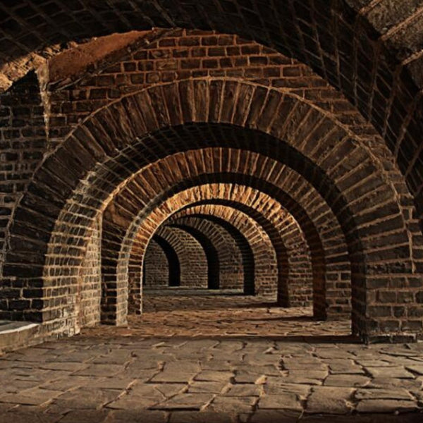 Papier Peint Style Industriel "Tunnel en Briques" - Style Industriel.co