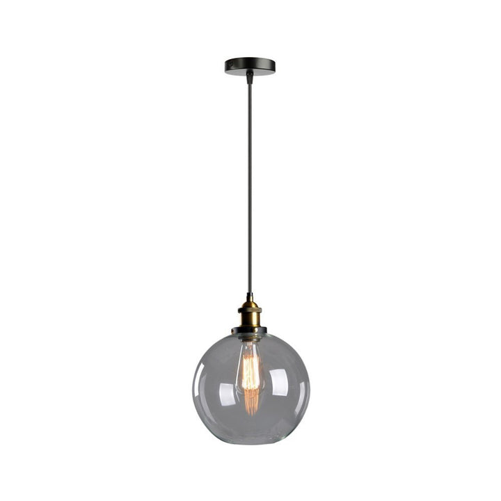 Suspension Industrielle Boule Verre Transparent - Style Industriel.co