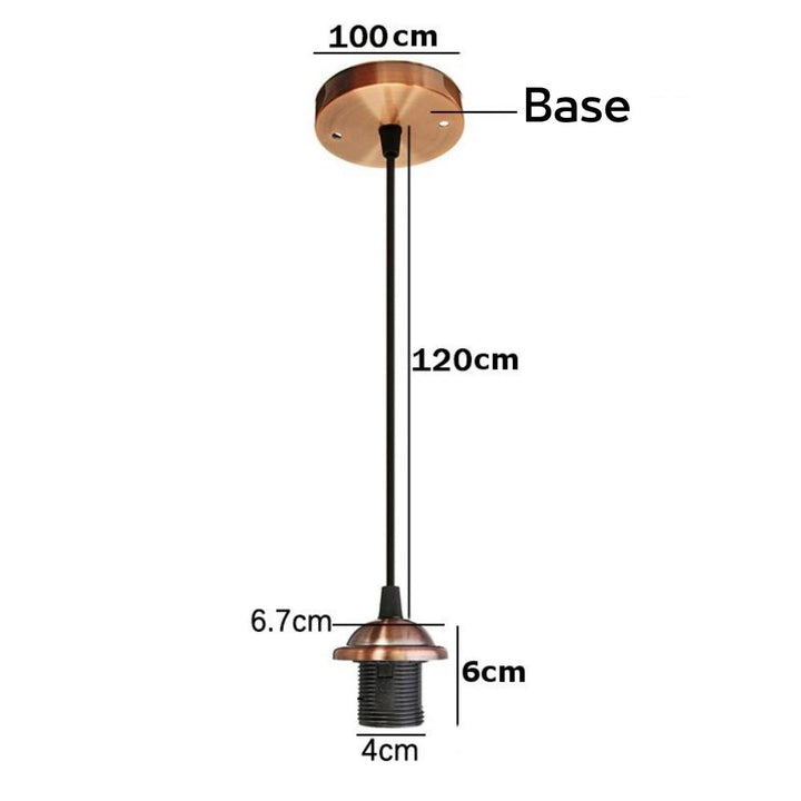 Suspension Industrielle Bronze à Ampoule Nue - Style Industriel.co