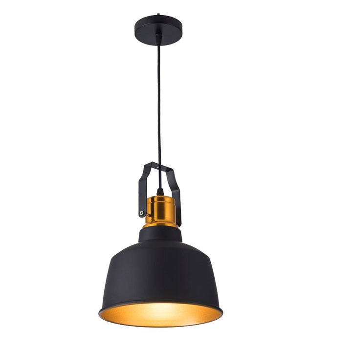 Suspension Industrielle Noire & Or - Style Industriel.co