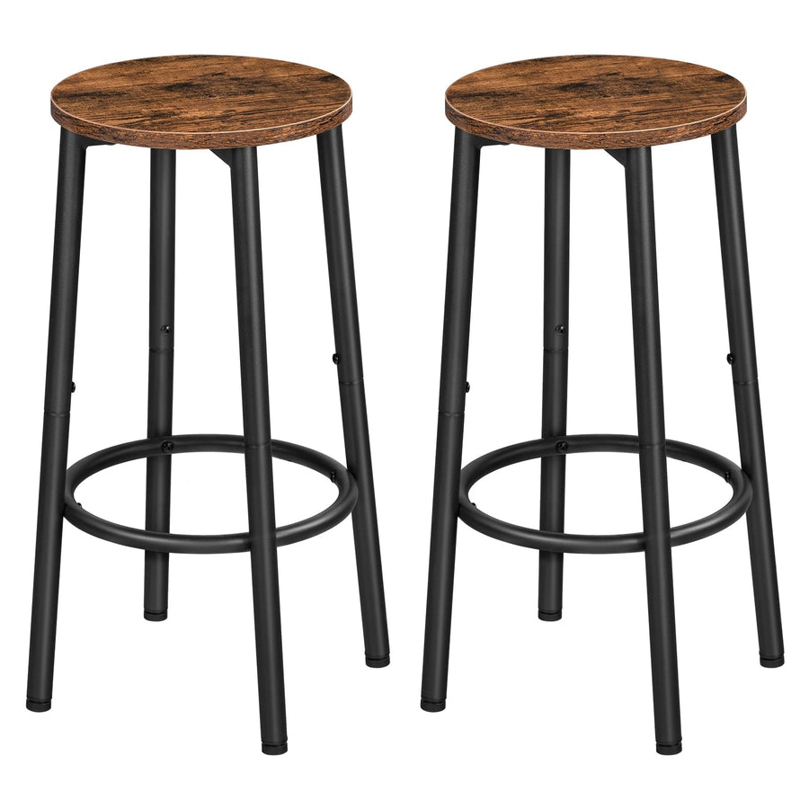 Tabourets de Bar Industriels Brun Rustique et Cadre en Métal - Style Industriel.co